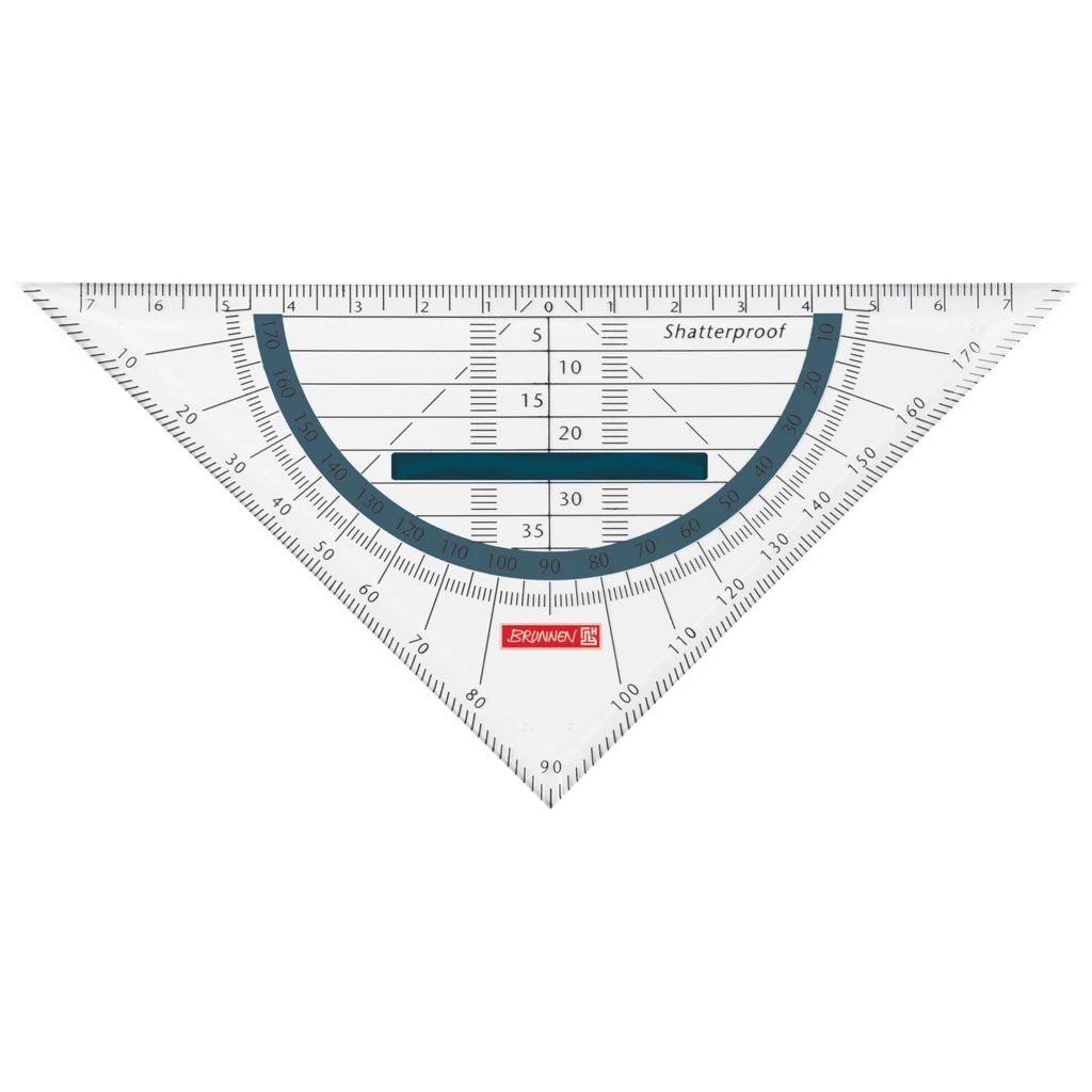 Geometrie-Dreieck Colour Code bruchsicher | 16 cm, mit Griff, denim