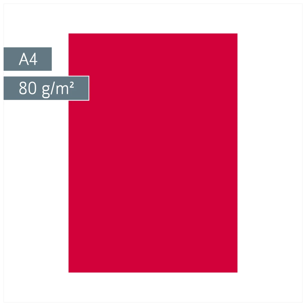 Multifunktionspapier Universalpapier | A4, 80 g/m², mittelrot, 50 Blatt