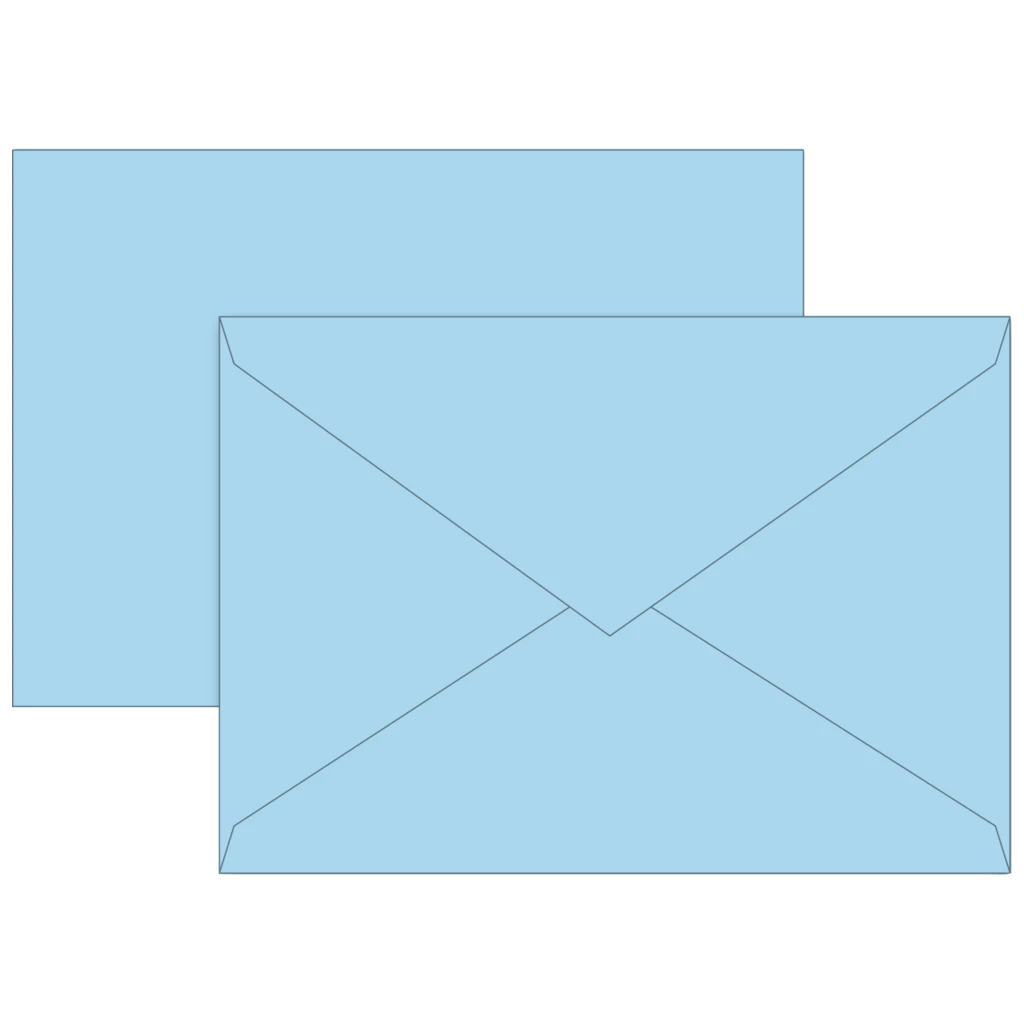 Briefumschläge Universalpapier | B6, 80 g/m², hellblau, 10 Stück