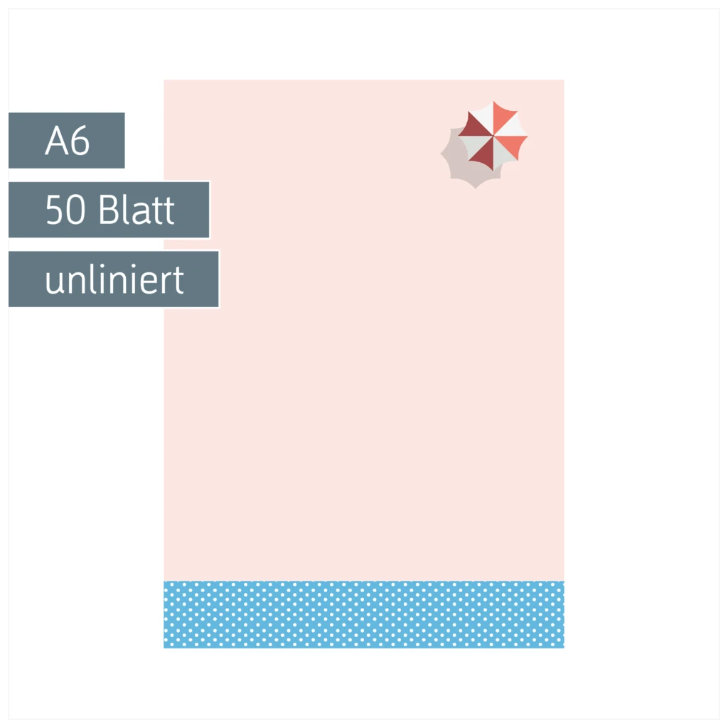 Notizblock Colours of Holiday mit Magnet | A6, unliniert, 50 Blatt