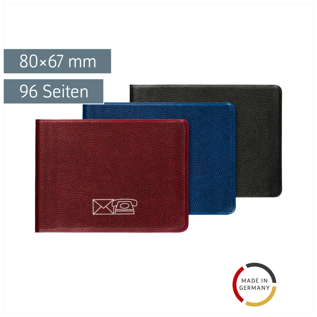 Adressbuch | 80×67 mm, 96 Seiten, sortiert
