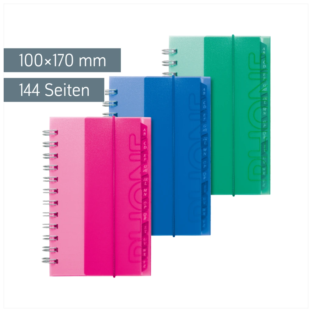Adressbuch | 100×170 mm, 144 Seiten, sortiert