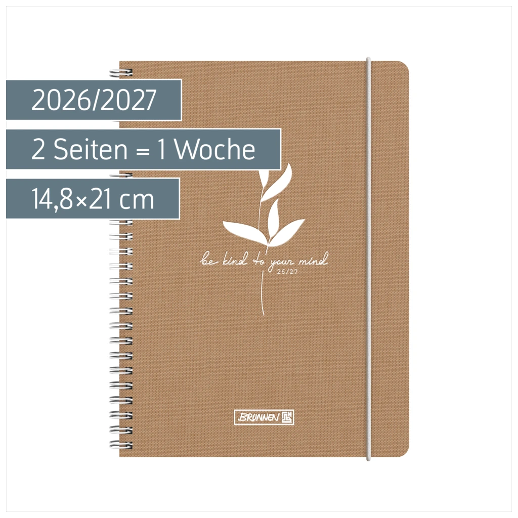 Schülerkalender 2026/2027 „Linen“ | A5, Textil
