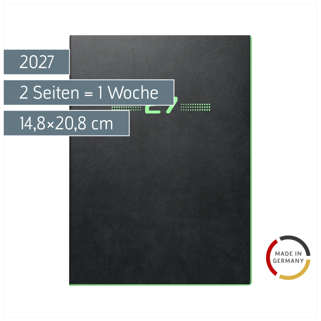 Buchkalender Mod. 796 2027 âNeonâ | A5, Kunststoff