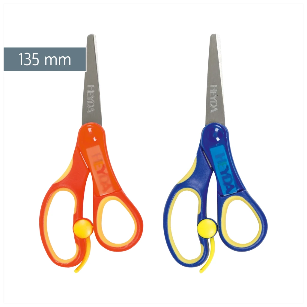 Kinderschere Soft-Touch | abgerundet, 135 mm, sortiert, blau, orange
