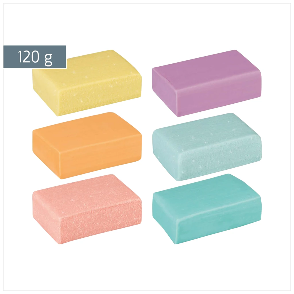 Modelliermassen-Set Kneten & Radieren „Colorpack Pastell“ | 120 g
