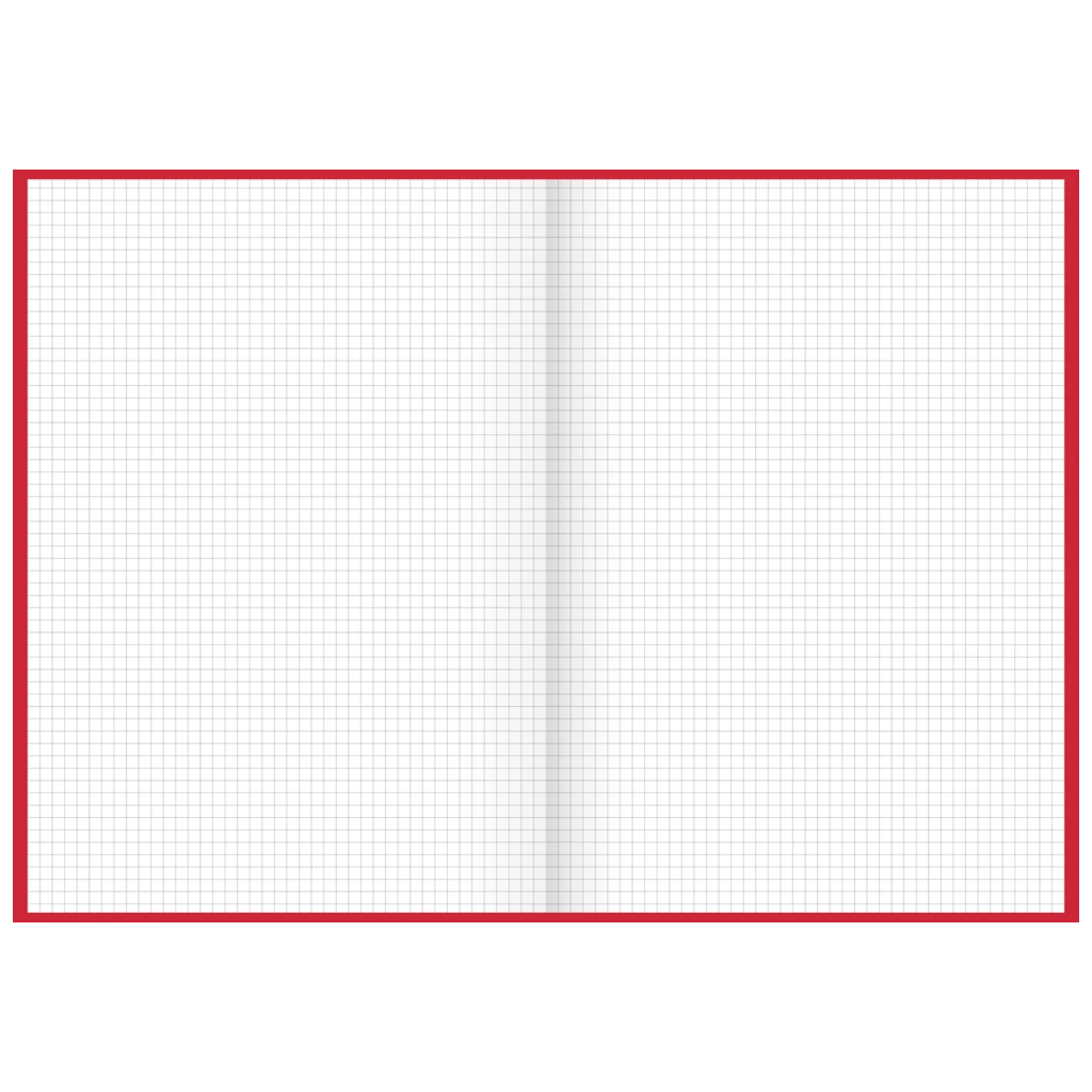 Geschäftsbuch | A4, 192 Seiten, kariert, Kunststoff, rot