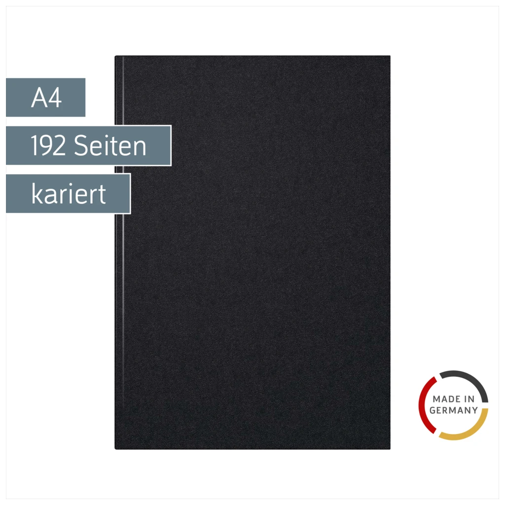 Protokollbuch | A4, kariert, schwarz