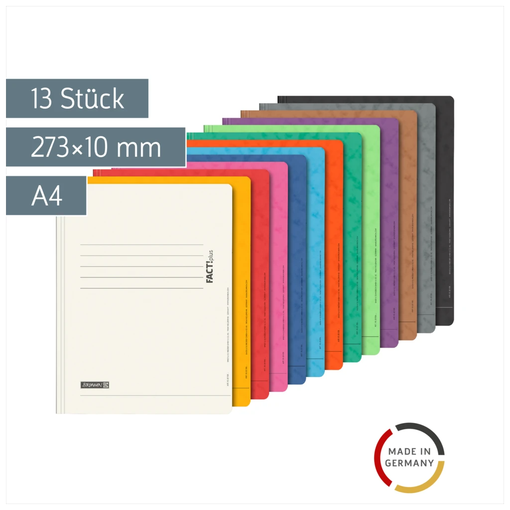 Schnellhefter-Set FACT!plus | A4, Füllhöhe: 10 mm, sortiert, 13 Stück