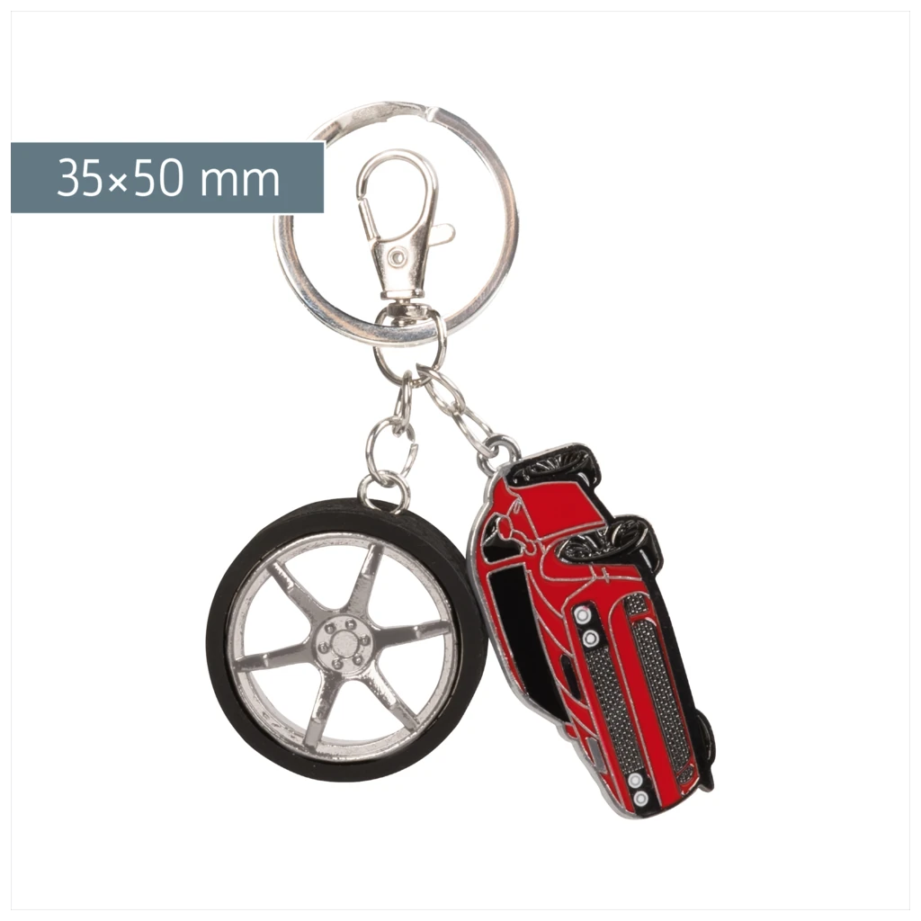 Schlüsselanhänger Fast Wheels | rot/schwarz