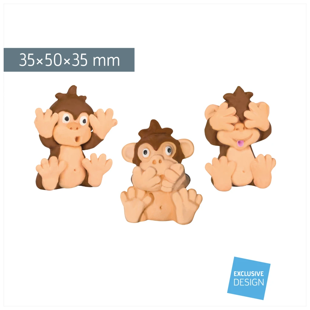 Radiergummi „Lustige Affen“ 3D | sortiert