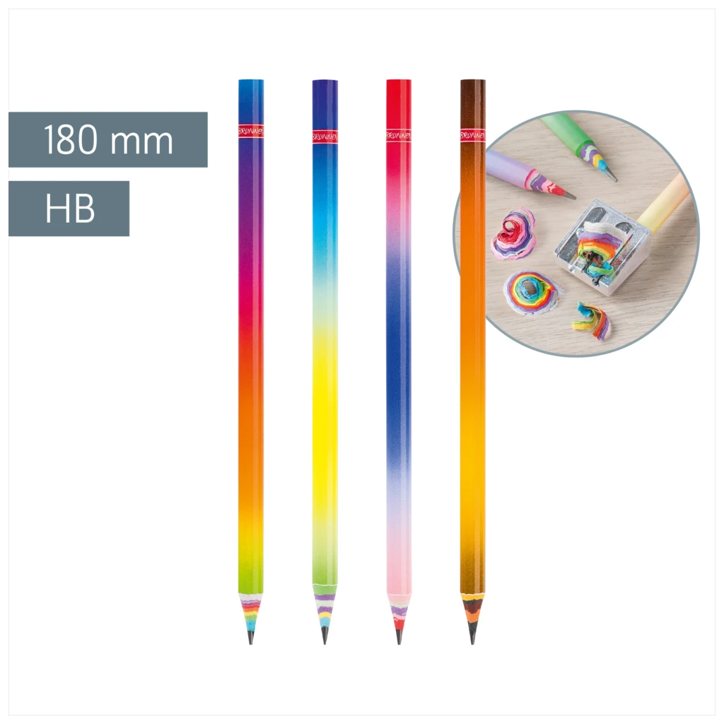 Bleistift „Rainbow Paper“ | HB, rund, sortiert