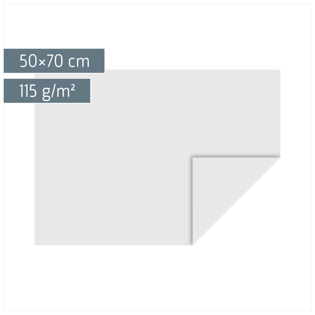 Transparentpapier | 50×70 cm, 115 g/m², weiß
