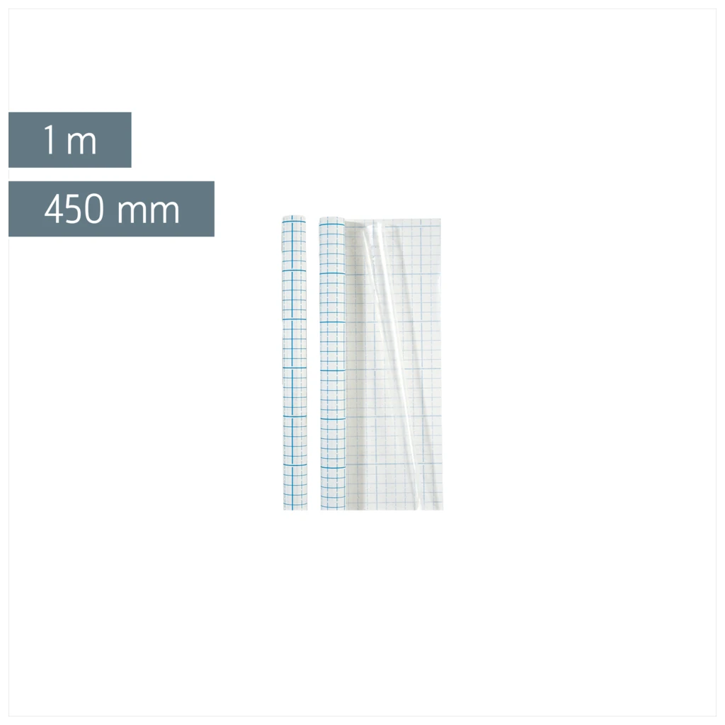 Bucheinbandfolie | 450 mm × 1 m, selbstklebend, transparent