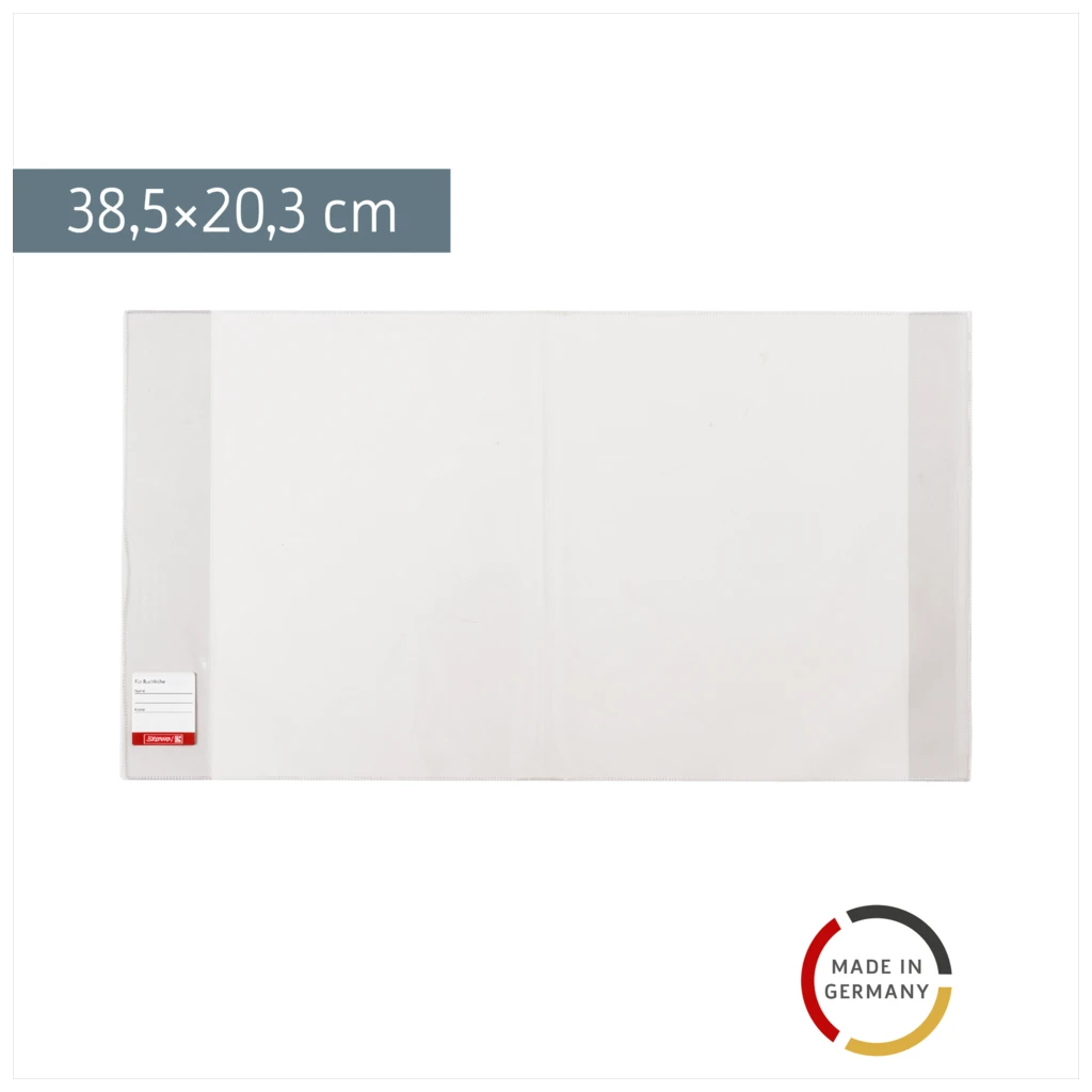 Buchschoner | 20×38,5 cm, stabile Folie, PVC, glasklar