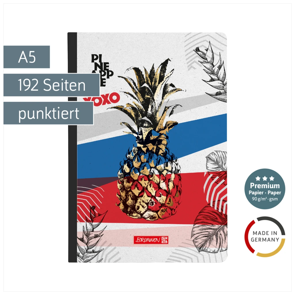 Notizbuch Premium Pineapple Kladde | A5, punktiert