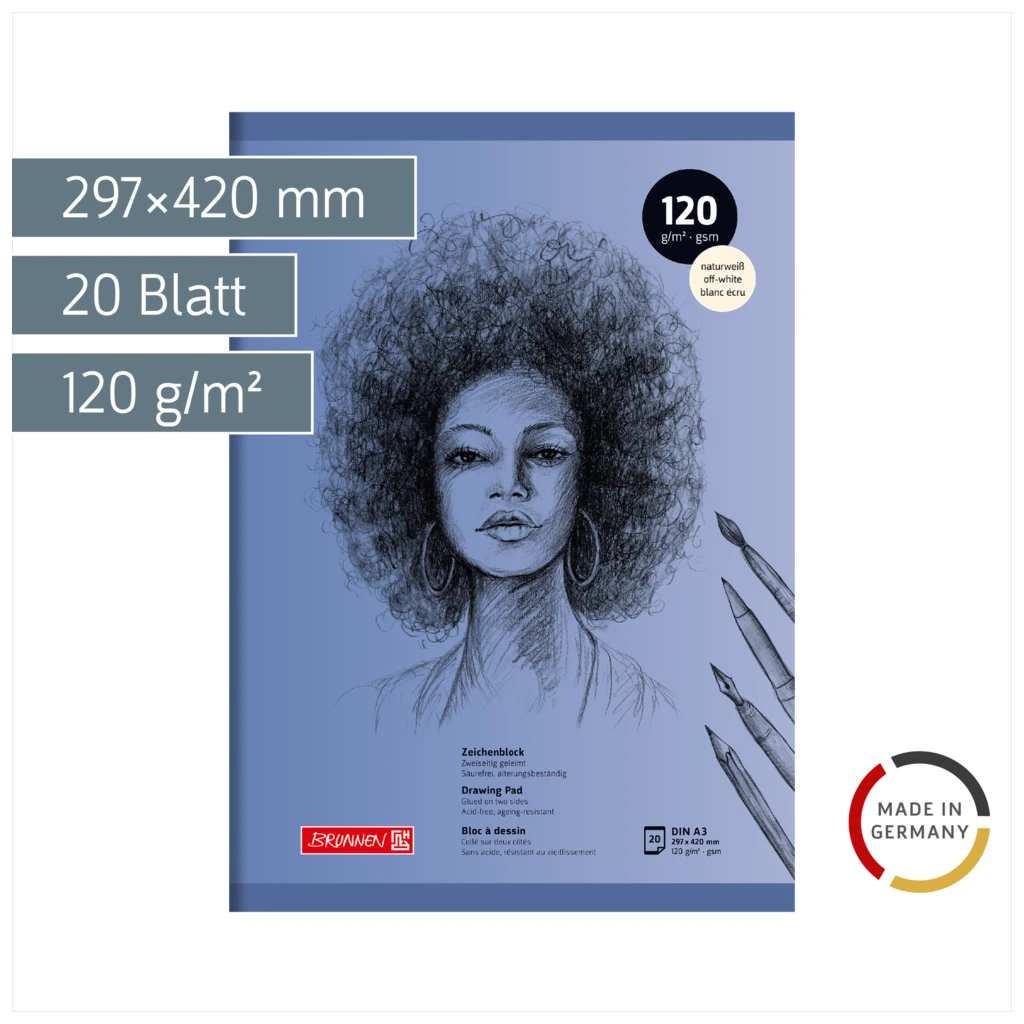 Zeichenblock | A3, 20 Blatt, blau