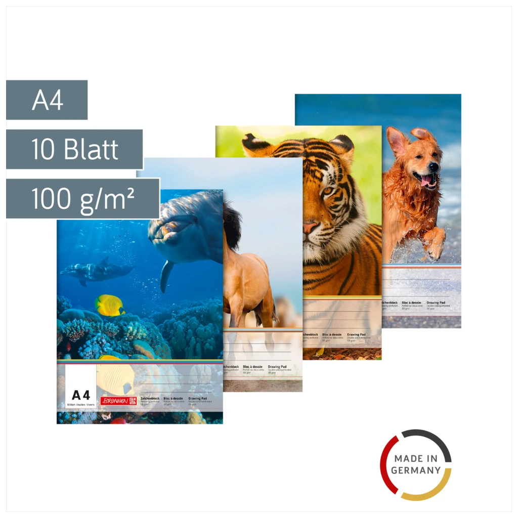 Zeichenblock | A4, 10 Blatt, sortiert