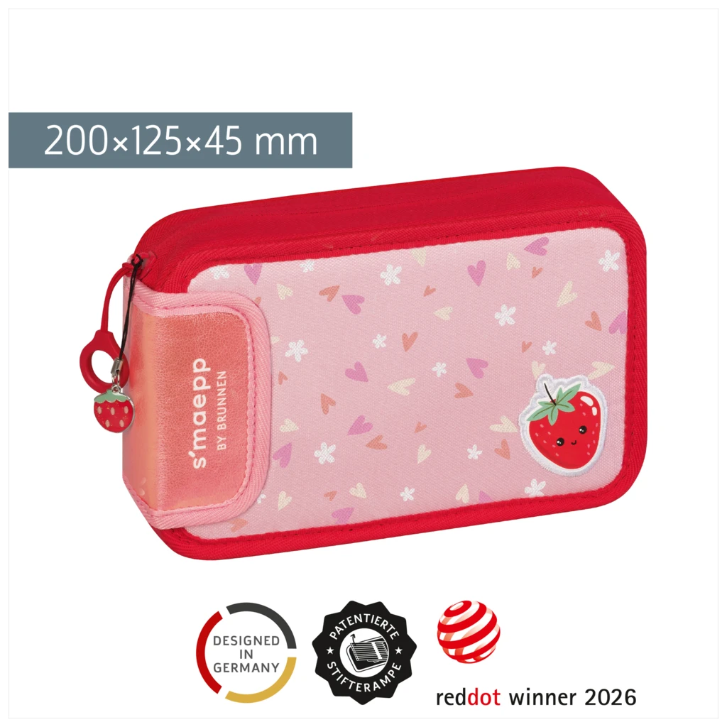 Federmäppchen s'maepp Fruity Love | rosa/rot