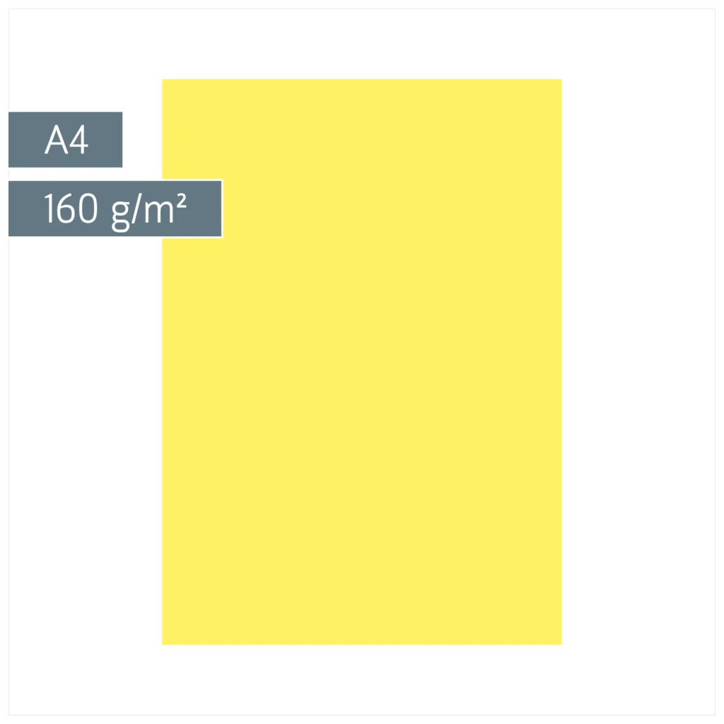 Multifunktionspapier Universalpapier | A4, 160 g/m², gelb, 25 Blatt