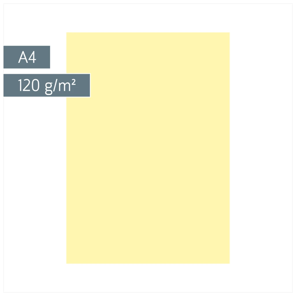 Multifunktionspapier Universalpapier | A4, 120 g/m², hellgelb, 35 Blatt