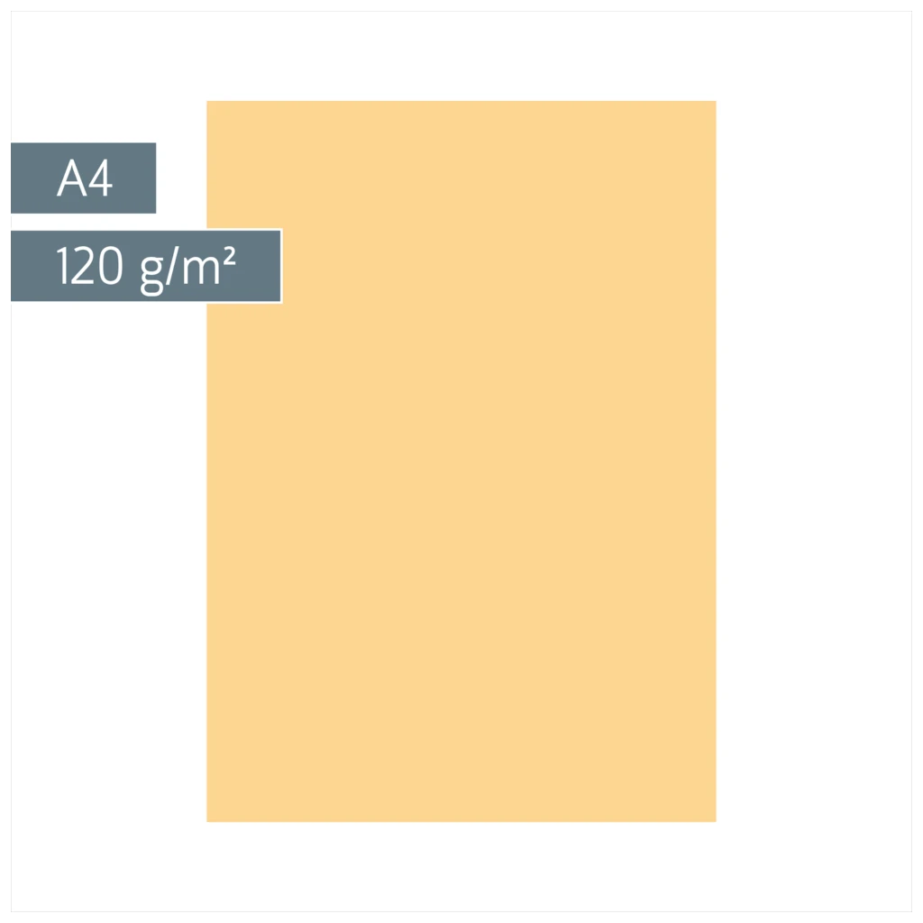 Multifunktionspapier Universalpapier | A4, 120 g/m², honig, 35 Blatt