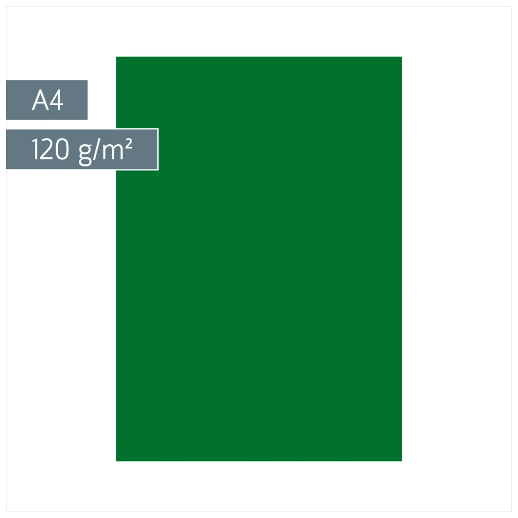 Multifunktionspapier Universalpapier | A4, 120 g/m², dunkelgrün, 35 Blatt