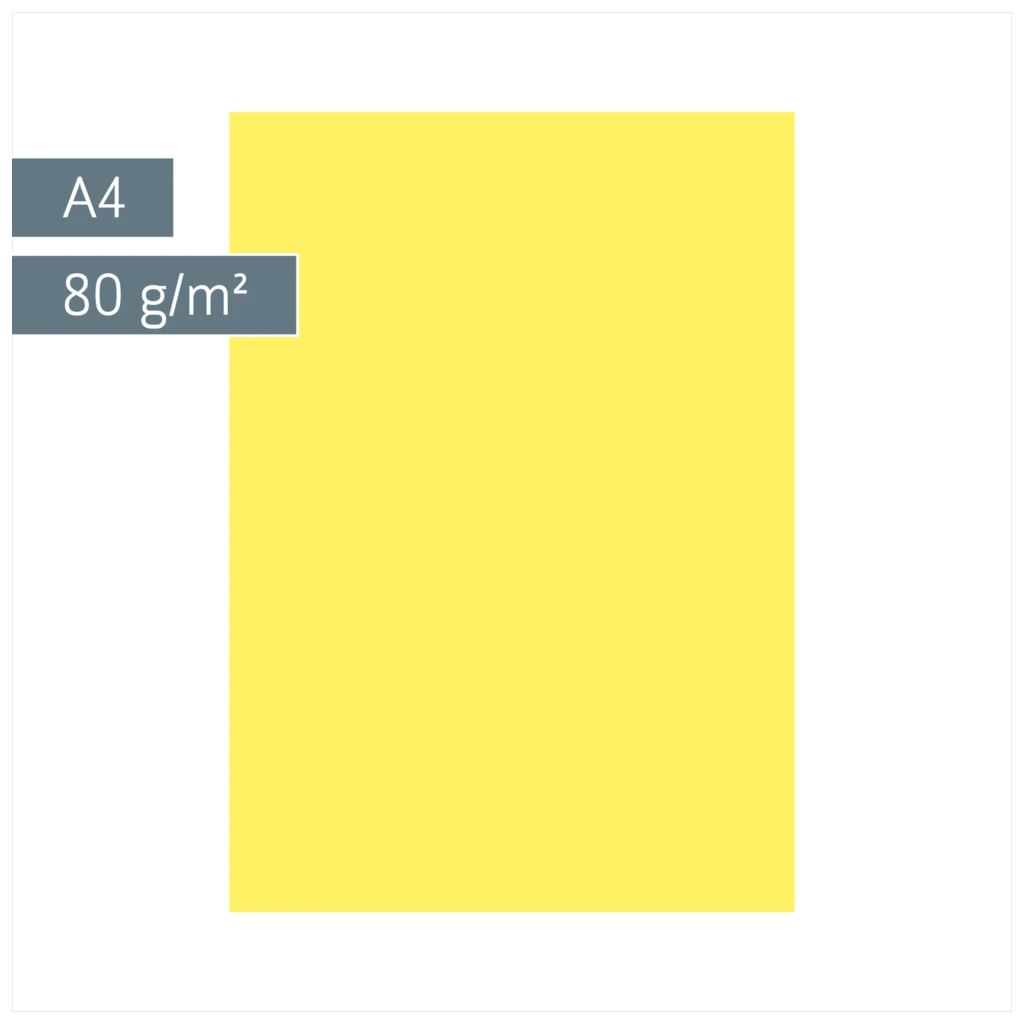 Multifunktionspapier Universalpapier | A4, 80 g/m², gelb, 50 Blatt