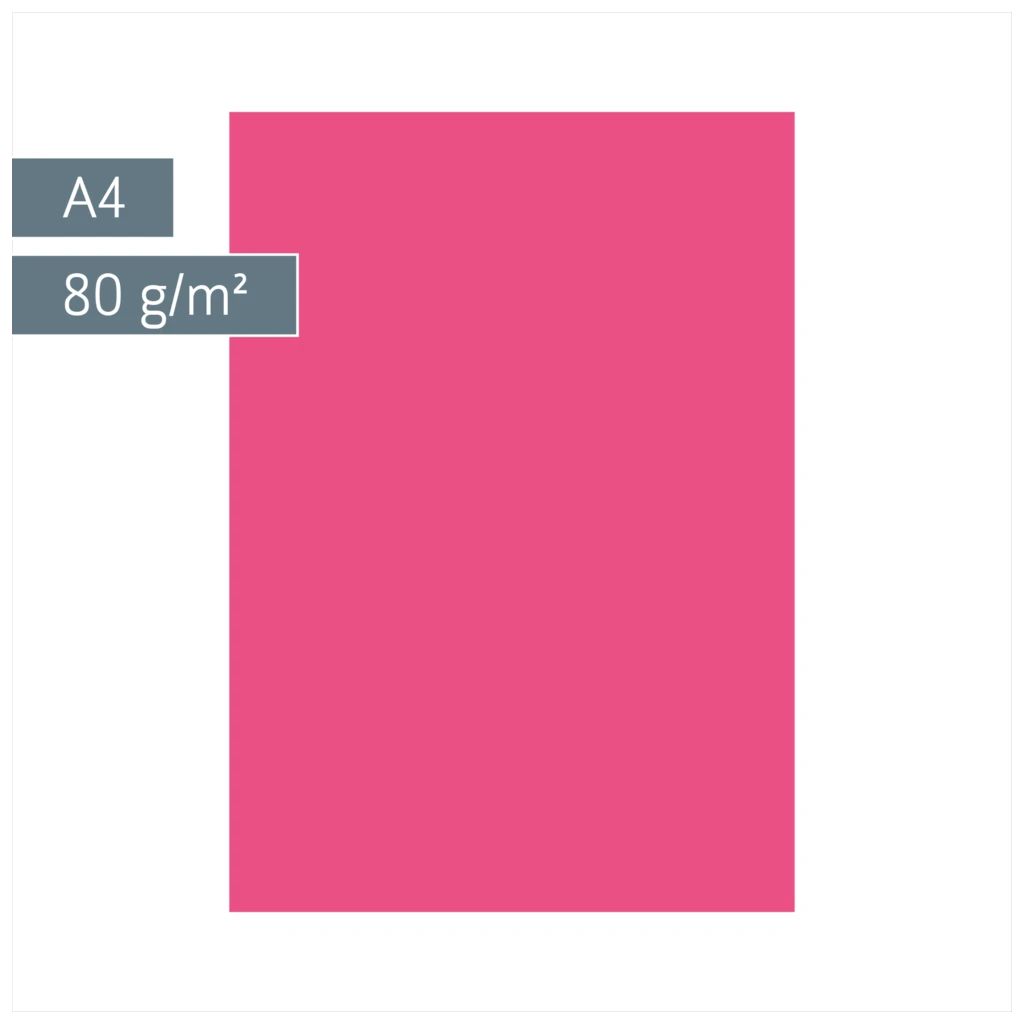 Multifunktionspapier Universalpapier | A4, 80 g/m², fuchsia, 50 Blatt