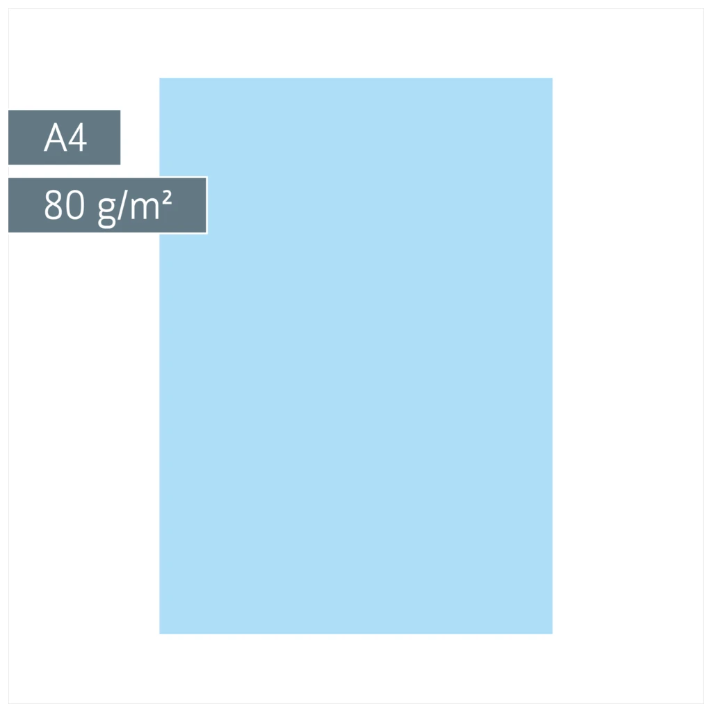 Multifunktionspapier Universalpapier | A4, 80 g/m², hellblau, 50 Blatt