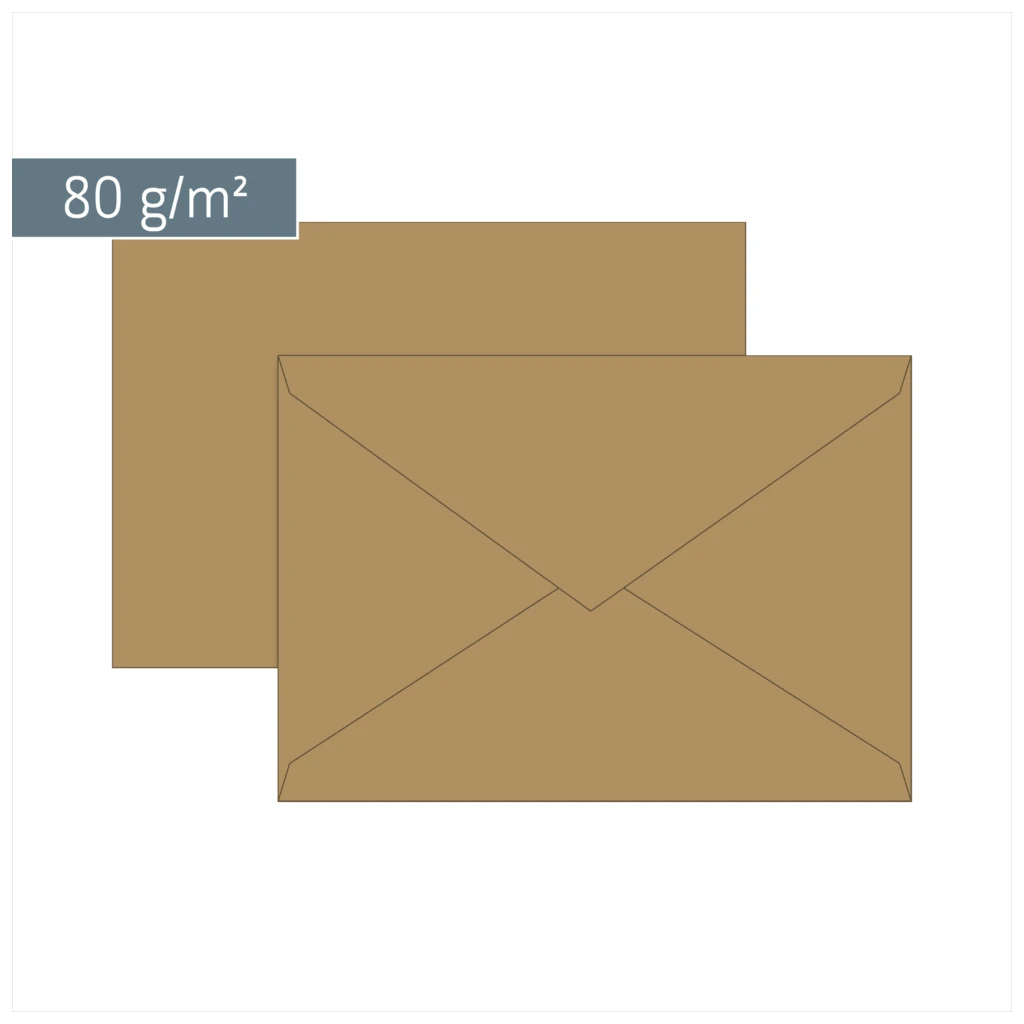 Briefumschläge Universalpapier | B6, 80 g/m², sand
