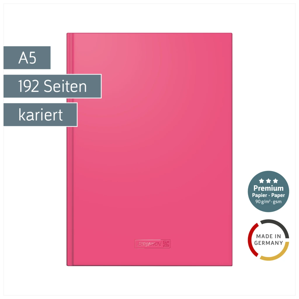 Notizbuch Premium Colour Line | A5, kariert, tulip