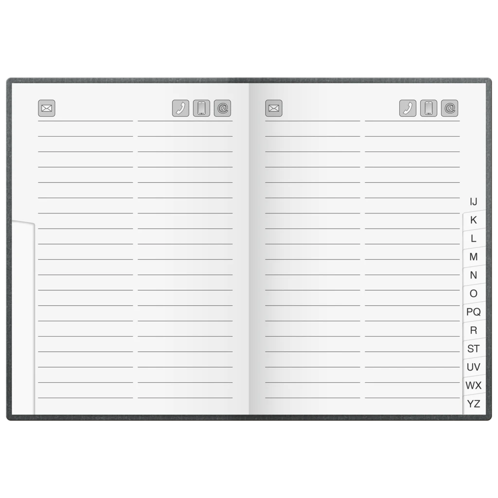 Adressbuch | 100×140 mm, 128 Seiten, sortiert