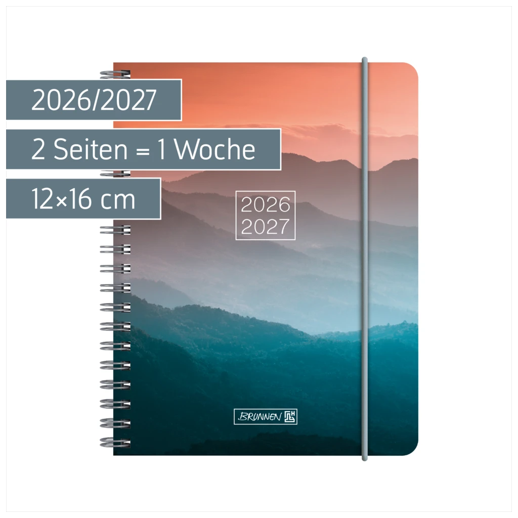 Schülerkalender 2026/2027 „Misty Sunset“ | A6, Kunststoff