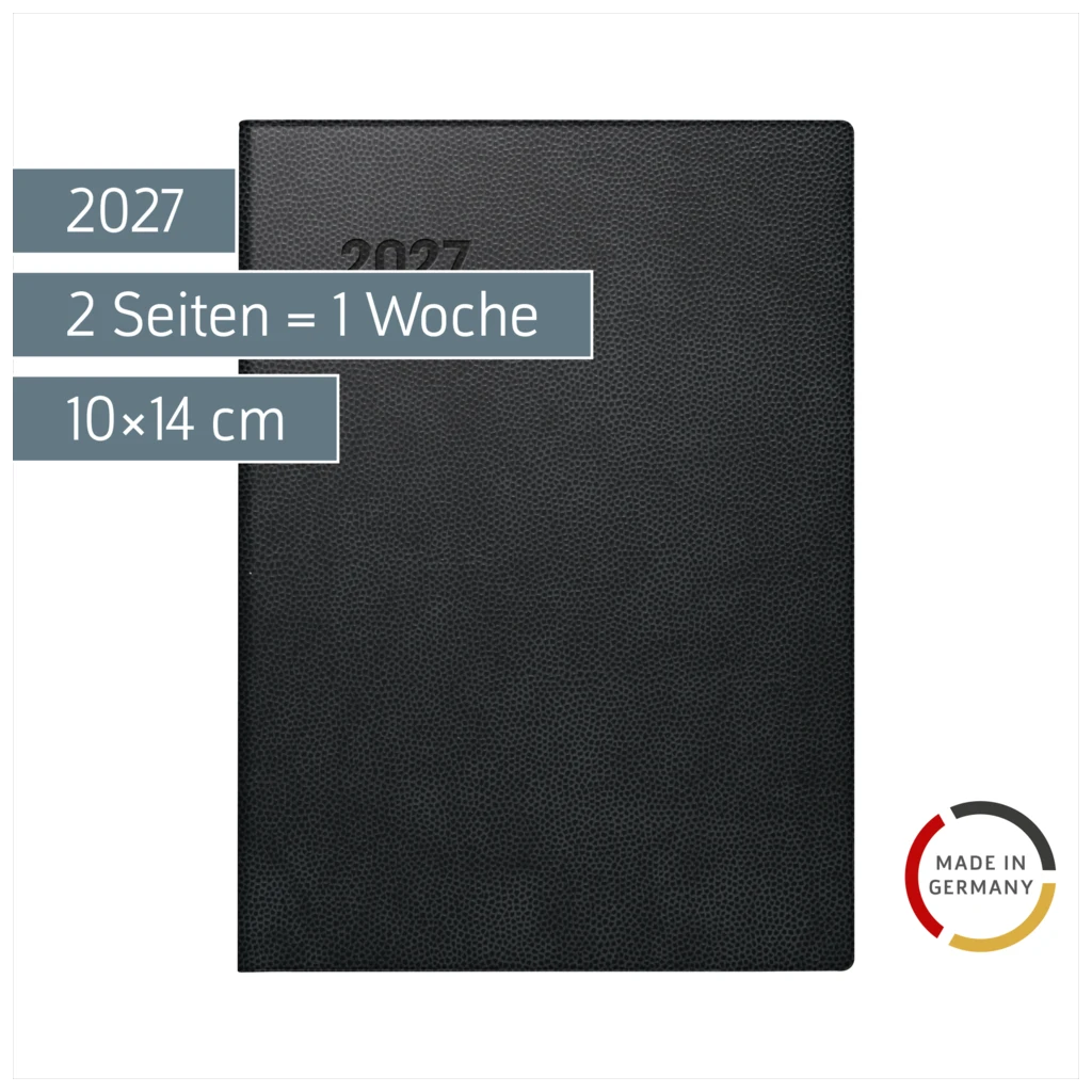 Taschenkalender Mod. 731 2027 | A6, Kunststoff, schwarz