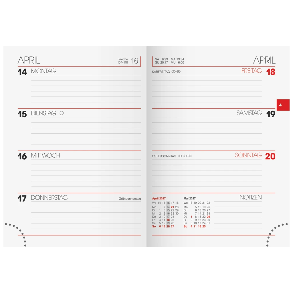 Taschenkalender Design Line Mod. 731 2027 „Tropical“ | A6, Karton