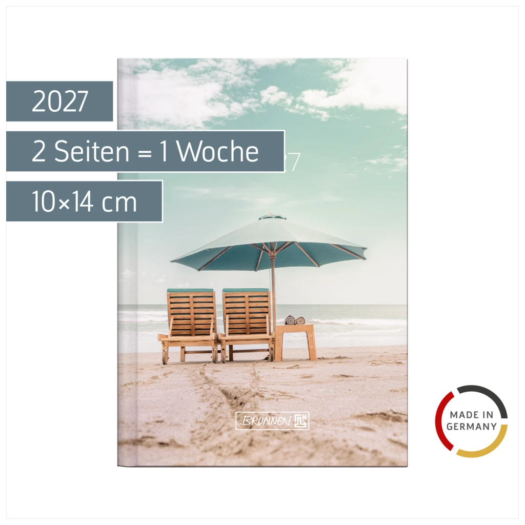 Taschenkalender Design Line Mod. 731 2027 „Sunbeds“ | A6, Papier