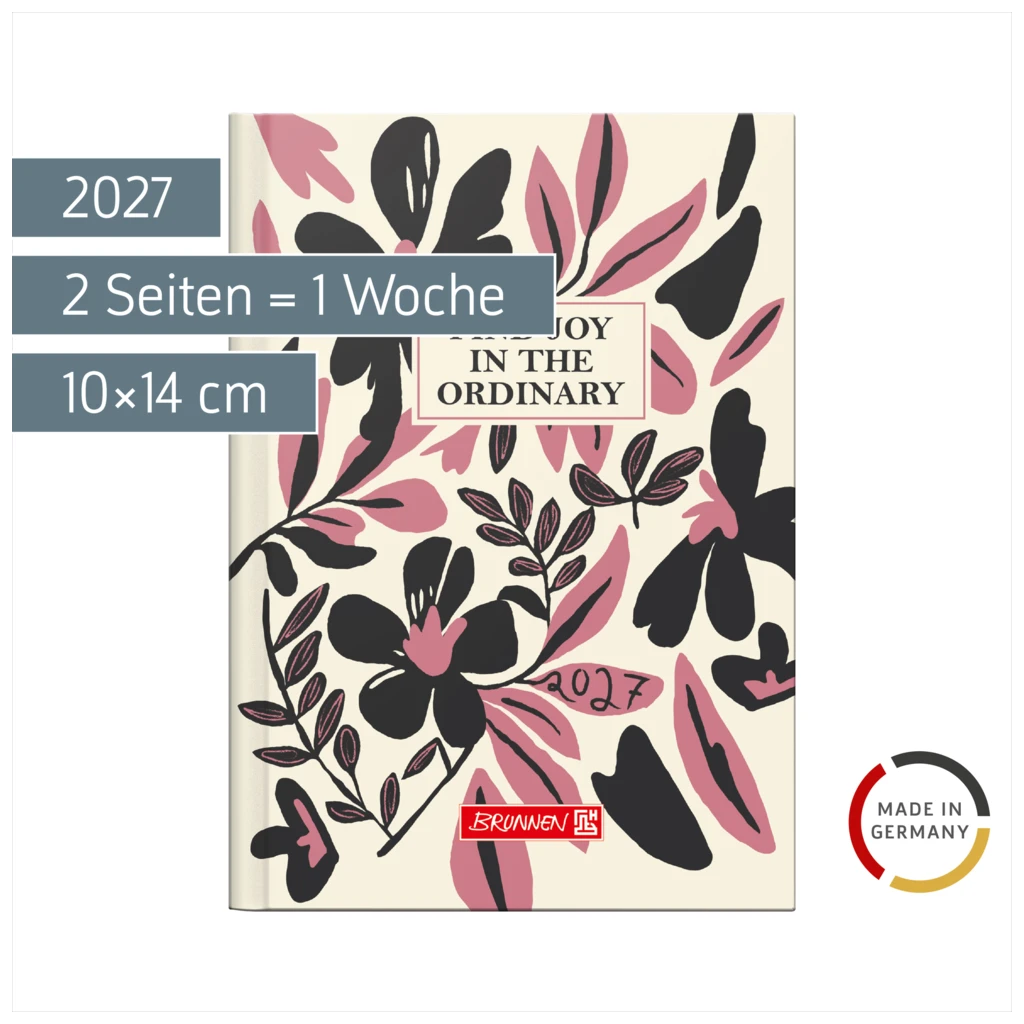 Taschenkalender Design Line Mod. 731 2027 „Bloom“ | A6, Papier