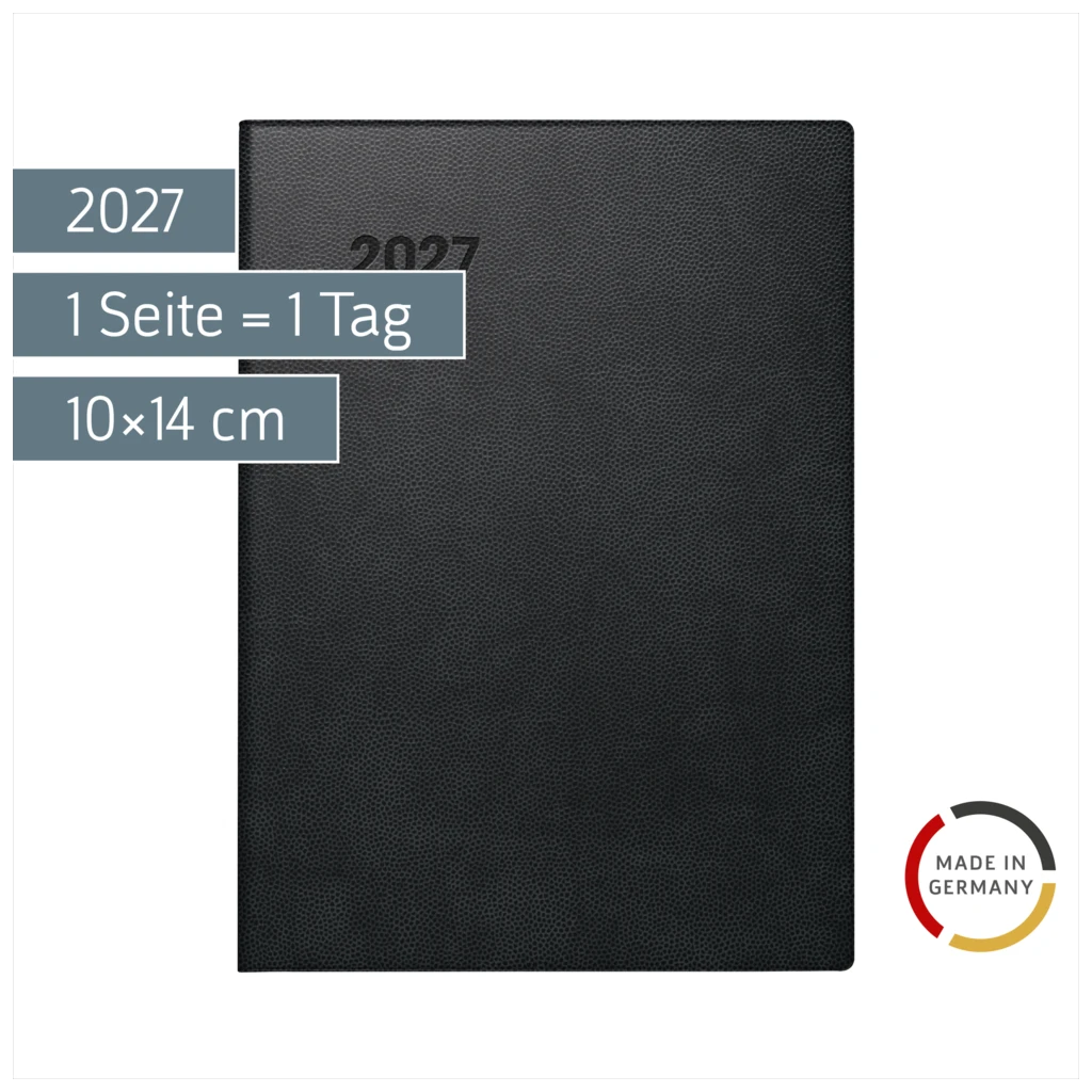 Taschenkalender Mod. 736 2027 | A6, Kunststoff, schwarz