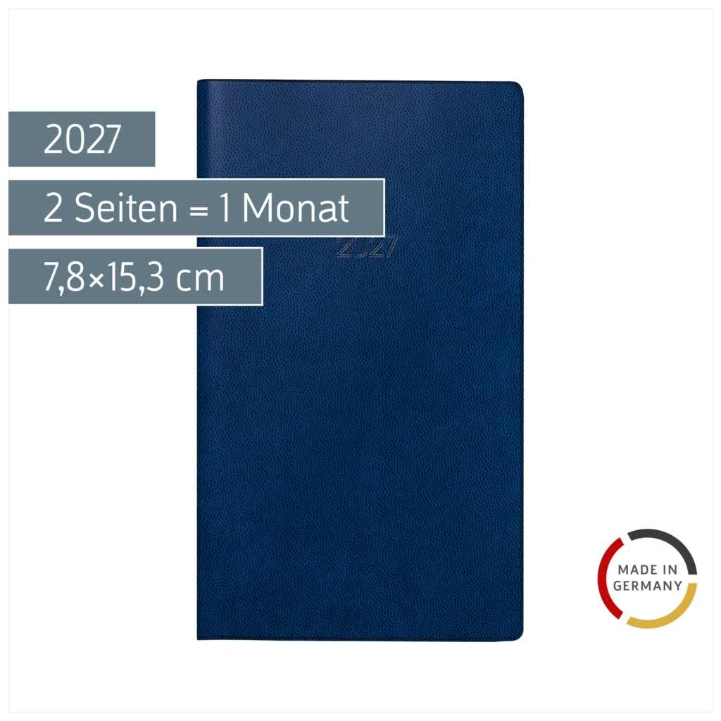 Taschenkalender Mod. 740 2027 | A6, Kunststoff, dunkelblau