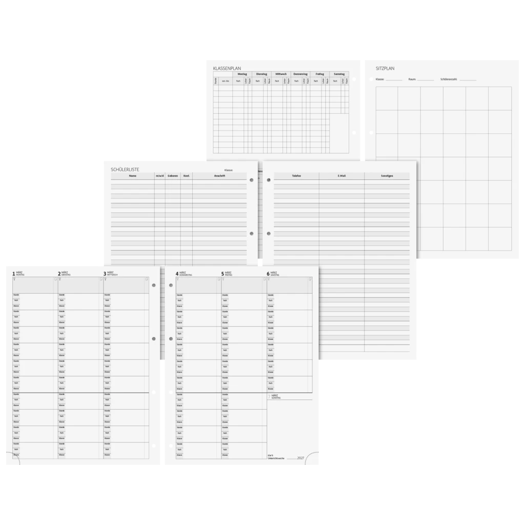 Lehrerkalender 2026/2027 Ringbuch | A4+, Kunststoff, schwarz