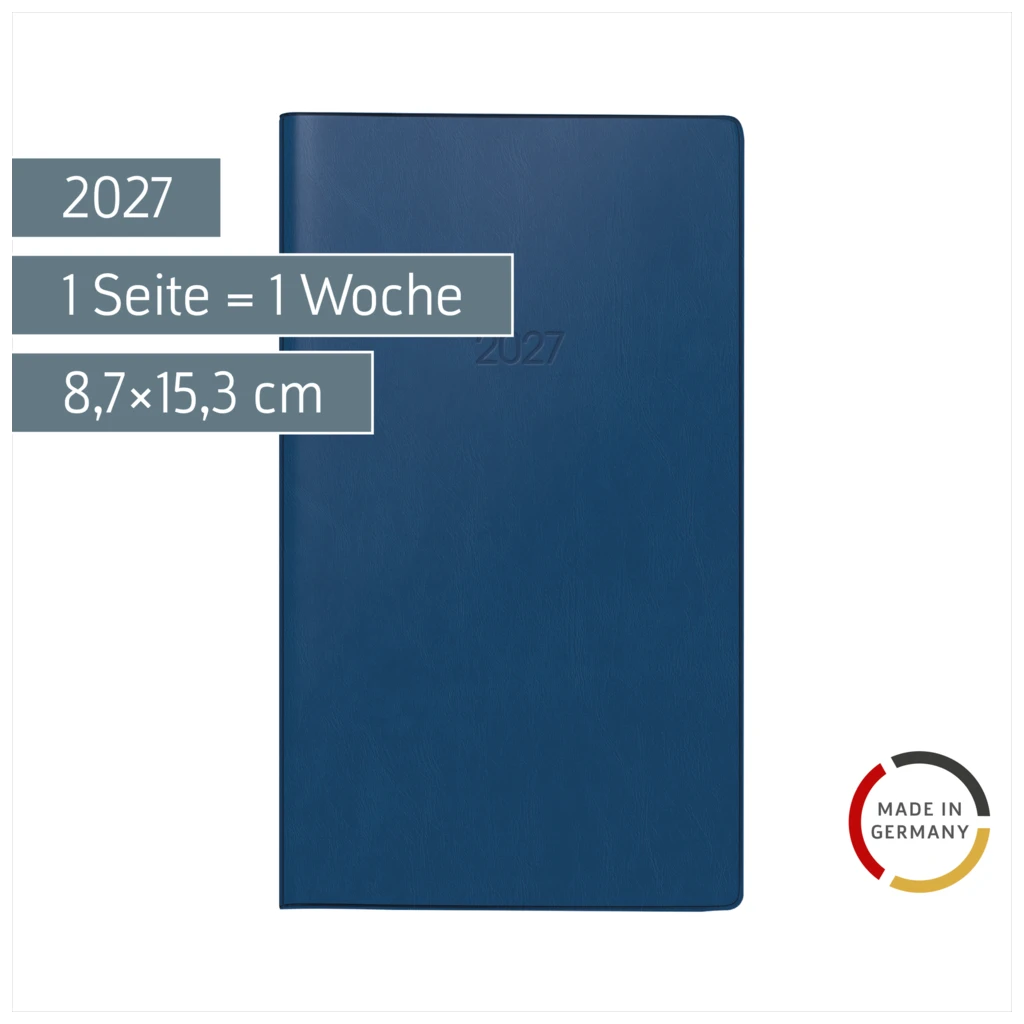 Taschenkalender Mod. 758 2027 | A6, Kunststoff, dunkelblau