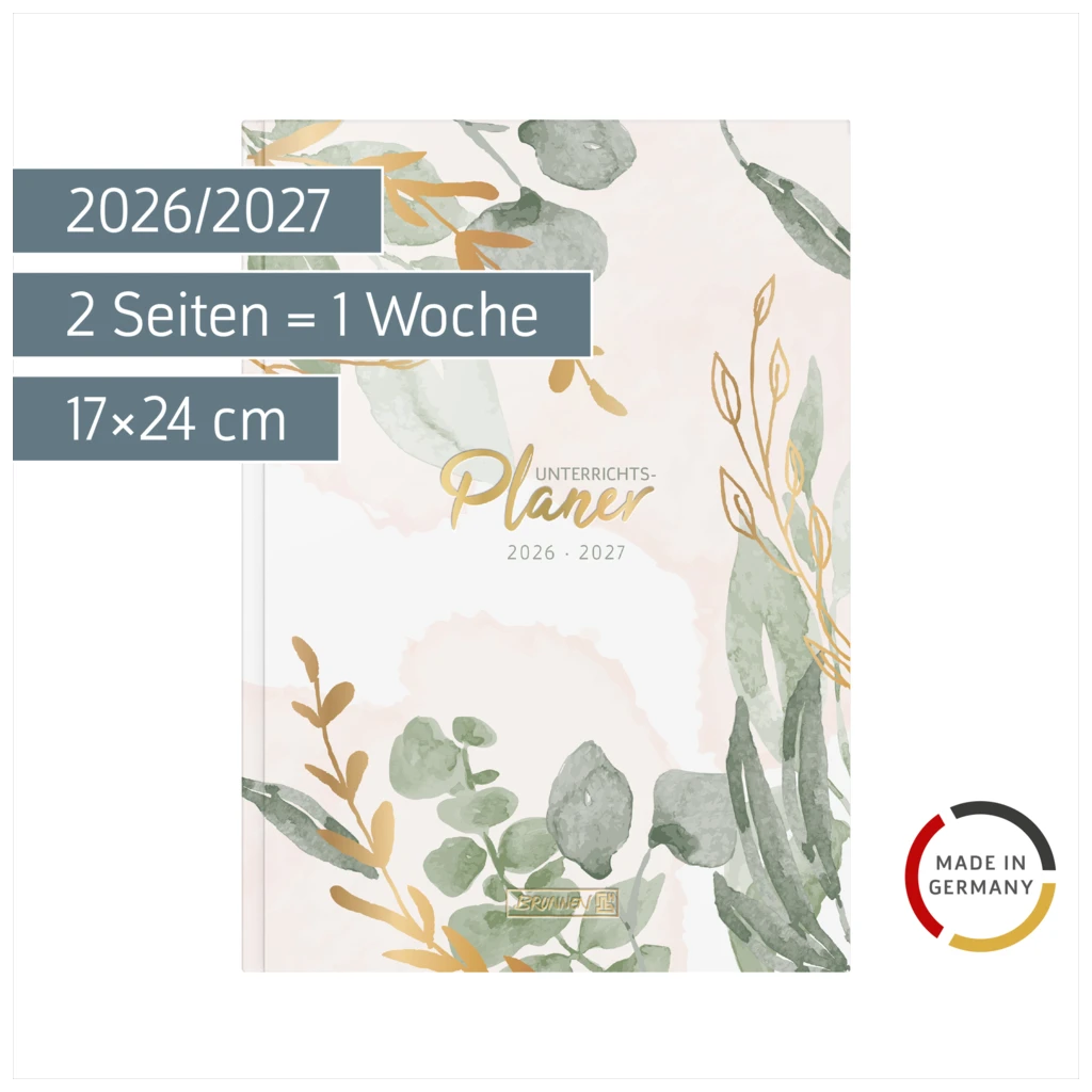 Lehrerkalender 2026/2027 „Bloom“ Termin- & Unterrichtsplaner | A5, Papier