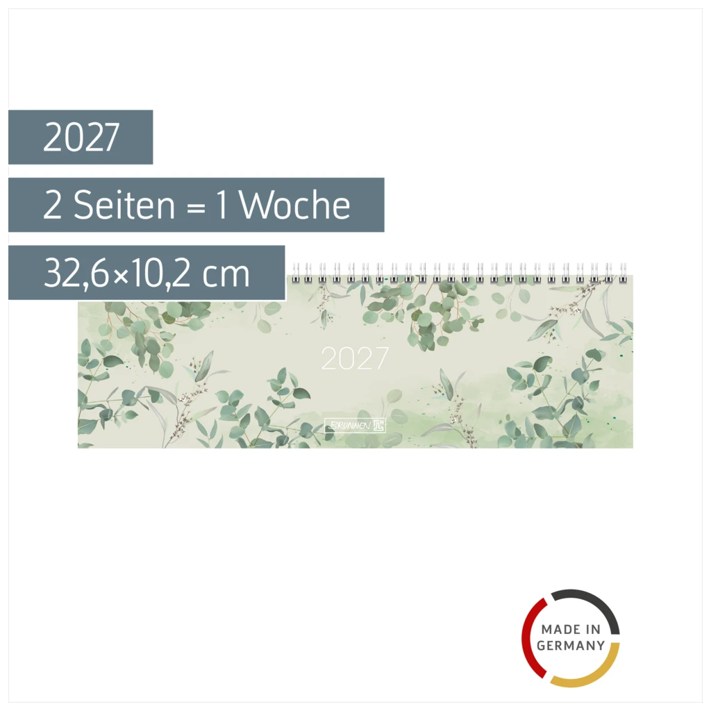 Querterminbuch Mod. 774 2027 „Kalypso“ | 32,6×10,2 cm, Karton