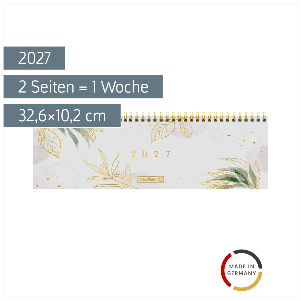 Querterminbuch Mod. 777 2027 „Liv“ | 32,6×10,2 cm, Karton