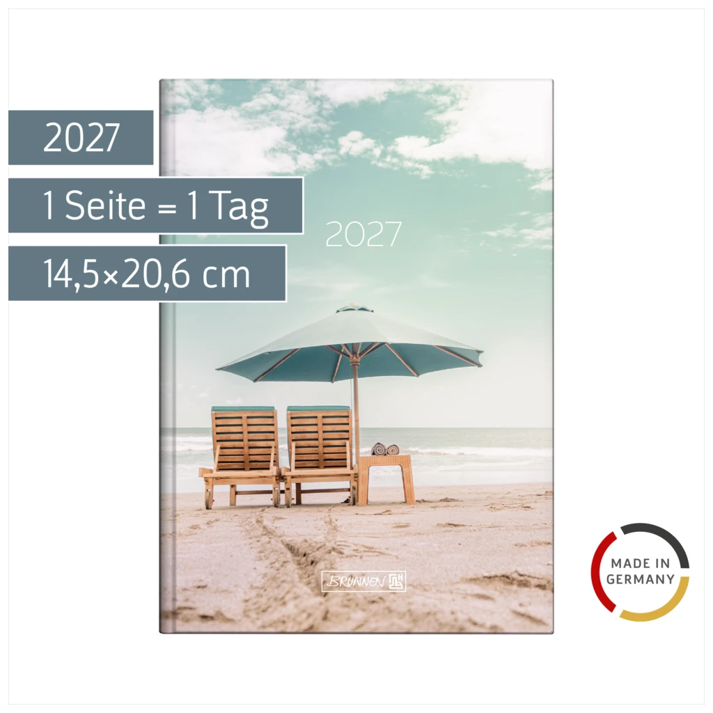 Buchkalender Design Line Mod. 795 2027 „Sunbeds“ | A5, Papier