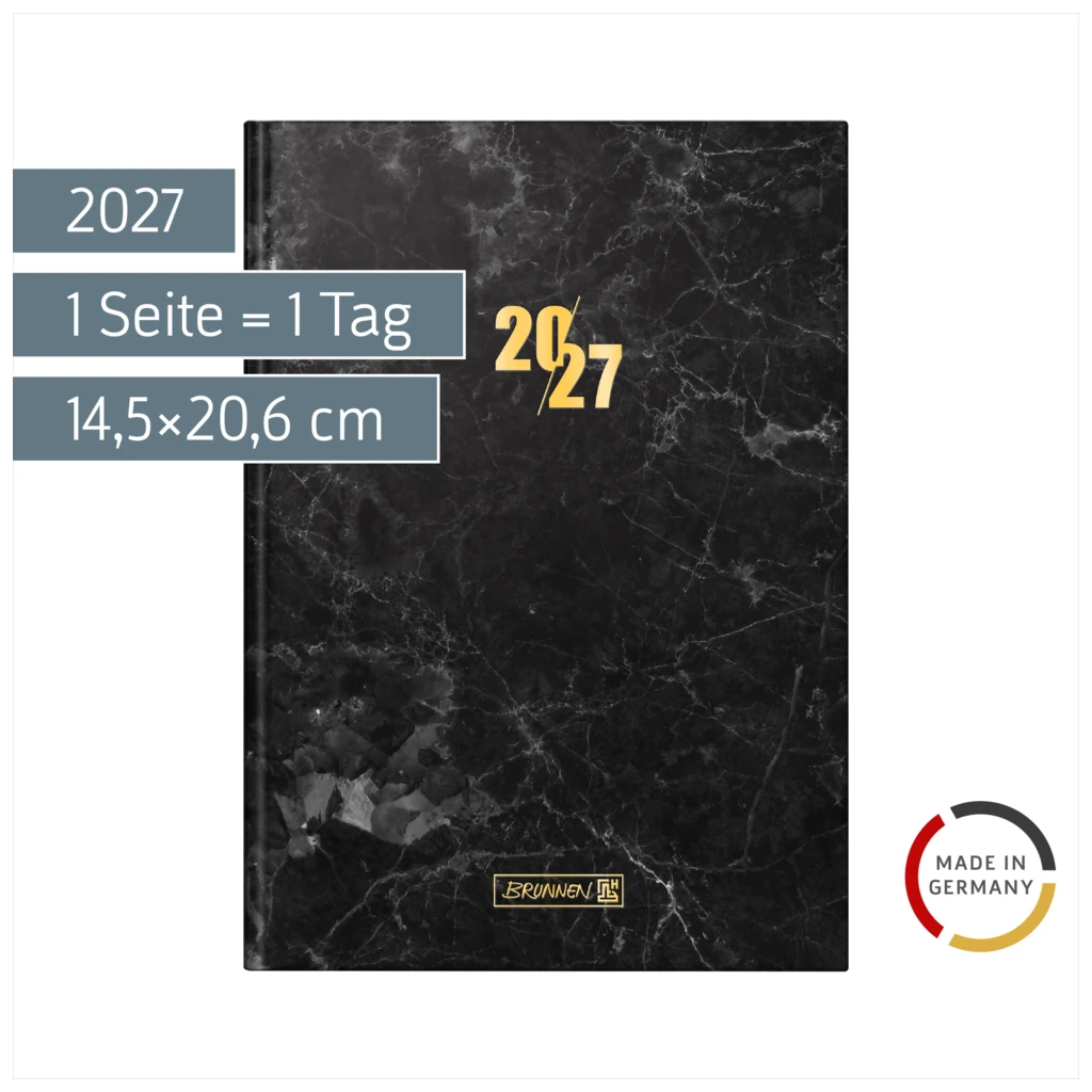 Buchkalender Design Line Mod. 795 2027 „Graphite“ | A5, Papier