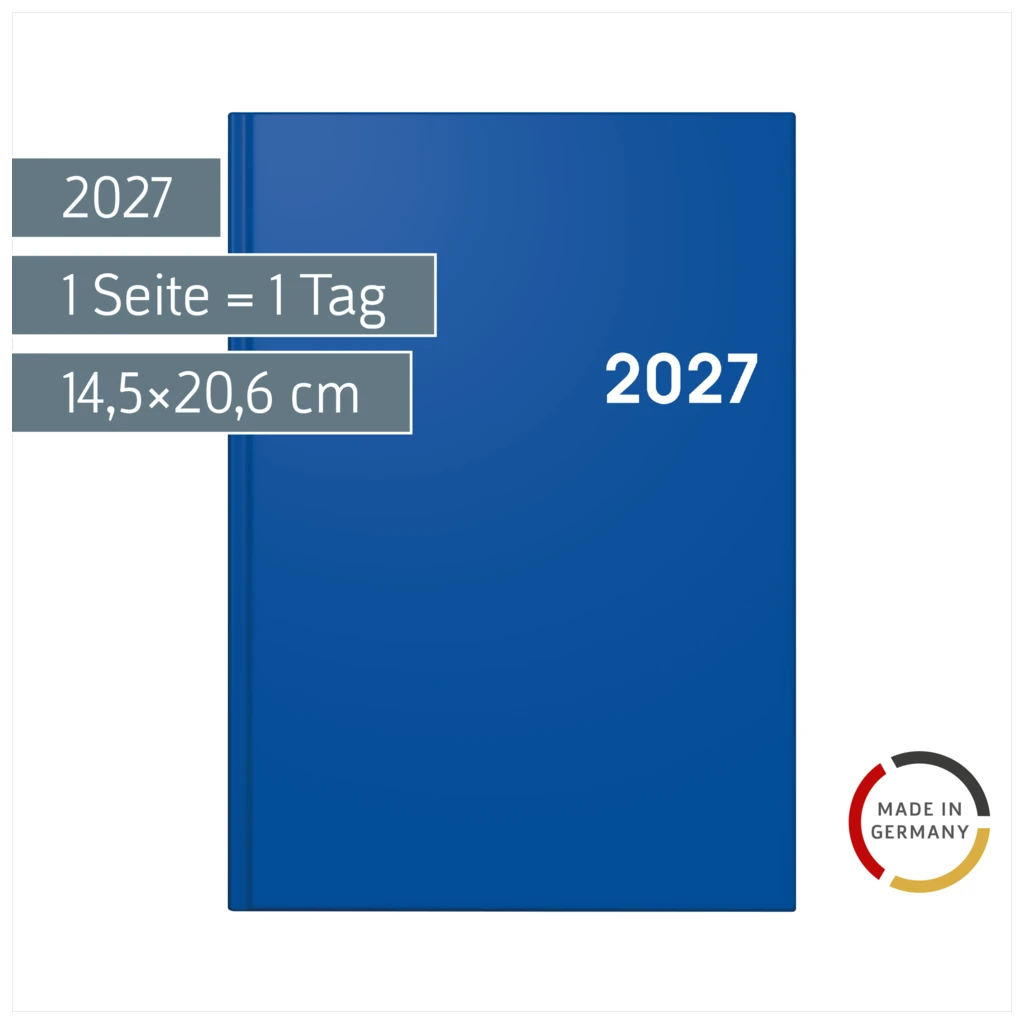 Buchkalender Colour Line Mod. 795 2027 | A5, Kunststoff, blau