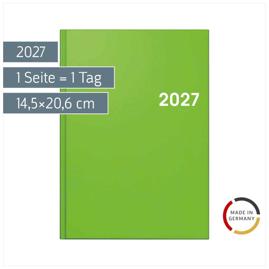 Buchkalender Colour Line Mod. 795 2027 | A5, Kunststoff, hellgrün