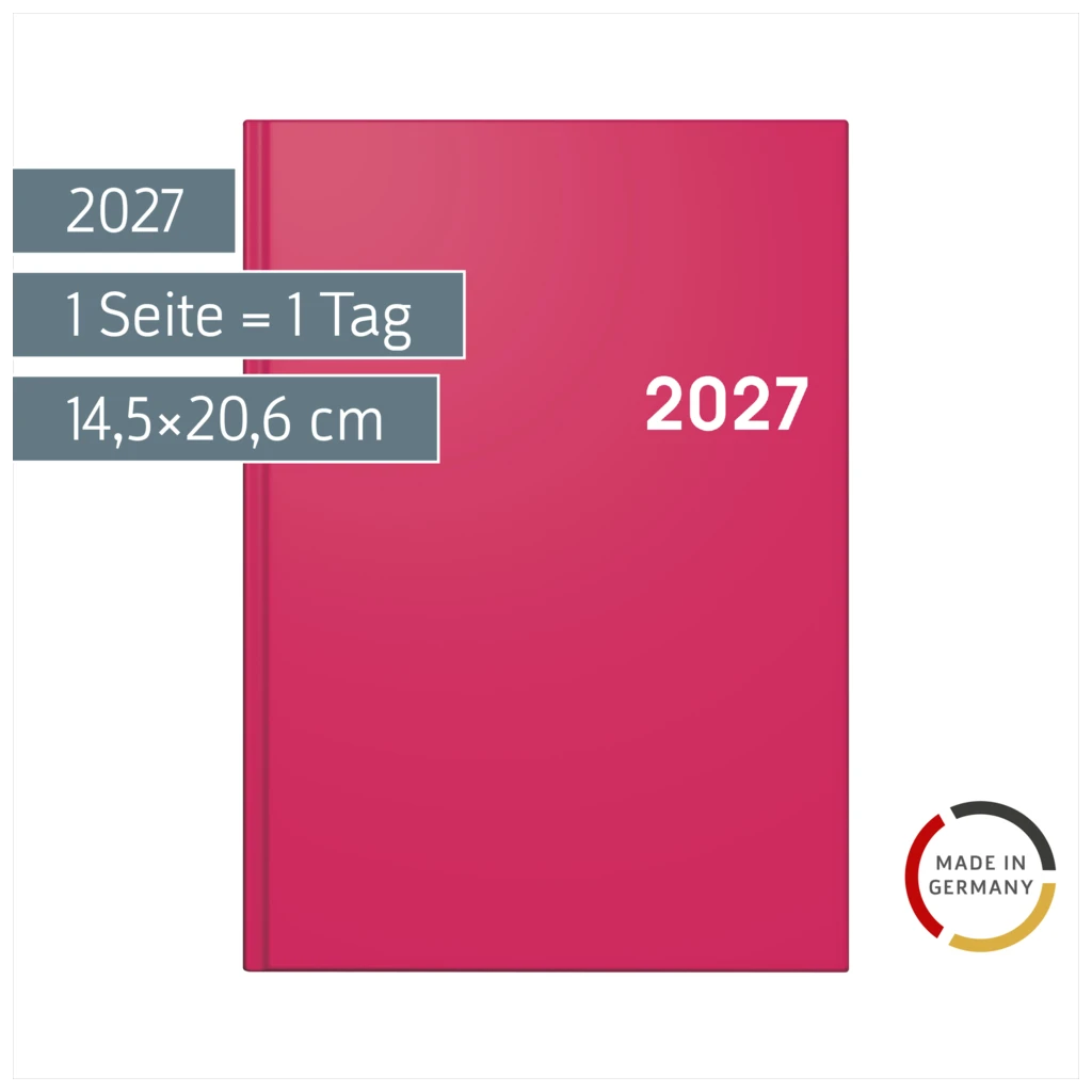 Buchkalender Colour Line Mod. 795 2027 | A5, Papier, pink